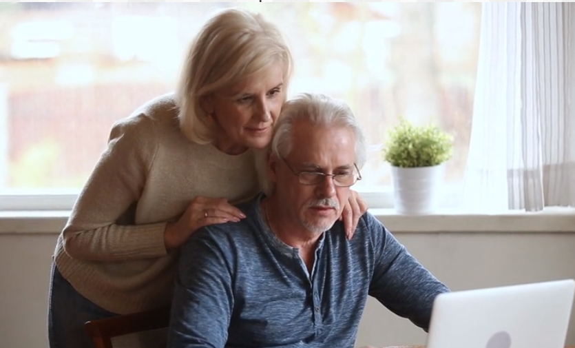 older couple at a computer